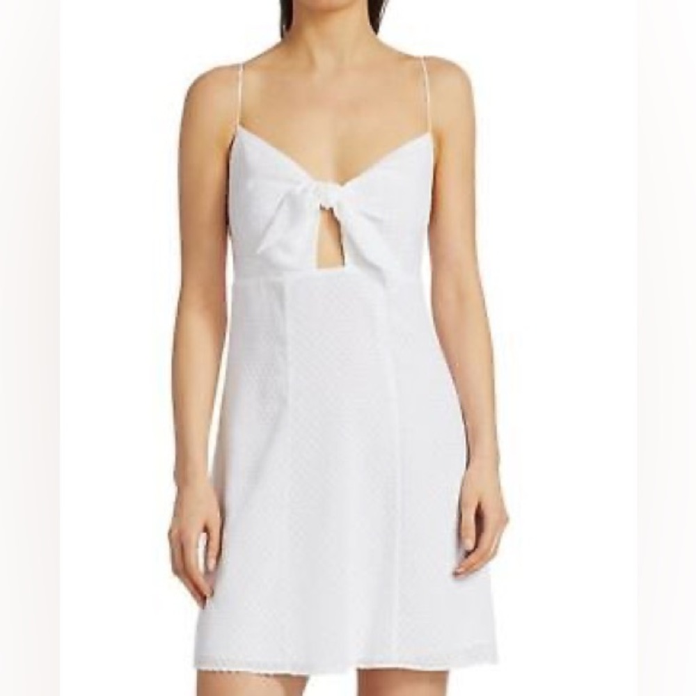 Alice + Olivia  Roe Tie Front Mini  Dress